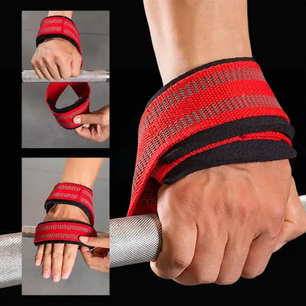 Power Straps wrapped on a bar